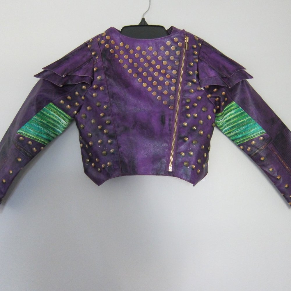 Disney Store Mal Descendants 2 Purple Girl's Jacket 5/6 Faux Leather Costume